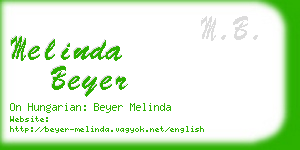 melinda beyer business card